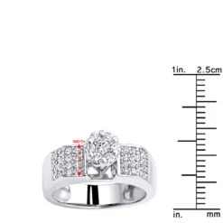 Affordable Pre-Set Diamond Engagement Ring 14K White Gold .75 -H'Hen Sale Store diamond engagement rings 14k pre set diamond ring 75 p 6807 rulerwh