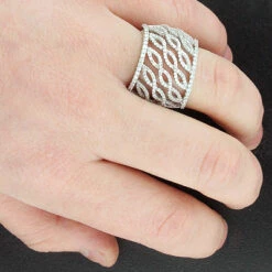 14K White Gold Diamond Ring 1.25 -H'Hen Sale Store diamond fashion rings 14k gold diamond ring 125 p 38778bod