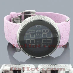Women's 114 I-Gucci 3ct Diamond Pink Watch YA114404
