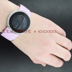 Women's 114 I-Gucci 3ct Diamond Pink Watch YA114404 -H'Hen Sale Store diamond gucci watches ladies diamond watch 285ct p 42330bod