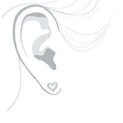 Women's Diamond Heart Earrings 0.29ct 14K White Gold -H'Hen Sale Store diamond heart earrings 029ct 14k gold p 44605 bodwh