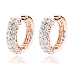 Diamond Hoop Earrings 14K Yellow Gold 1.73ct -H'Hen Sale Store diamond hoop earrings 14k 173ct p 40482 ro