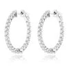 Diamond Hoops 14K White Gold Diamond Hoop Earrings Inside Out 1.87 2 Diamond Hoops 14K White Gold Diamond Hoop Earrings Inside Out 1.87 -H'Hen Sale Store diamond hoops 14k diamond hoop earrings inside out 187 p 11 wh