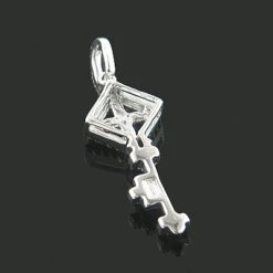 Diamond Key Pendant 0.15ct 10K White Gold -H'Hen Sale Store diamond key pendant 015ct 14k gold p 7187back