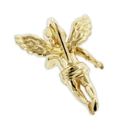 Baby Diamond Little Angel Pendant 14K Yellow Gold 0.25ct Mini Charm -H'Hen Sale Store diamond little angel pendant 14k gold 033ct backye