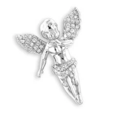 Baby Diamond Little Angel Pendant 14K Yellow Gold 0.25ct Mini Charm -H'Hen Sale Store diamond little angel pendant 14k gold 033ct wh