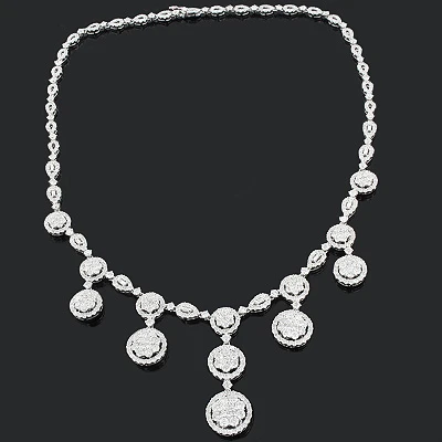 Diamond Necklace 18K White Gold 15.20ct 3 Diamond Necklace 18K White Gold 15.20ct