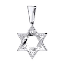 Diamond 14K White Gold Star Of David Pendant 1.44ct -H'Hen Sale Store diamond pendants 14k gold star of david pendant 144ct p 6437 backwh