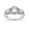 Diamond Platinum Engagement Ring 1.86ct 2.7mm