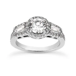 Diamond Platinum Engagement Ring 1.86ct 2.7mm