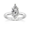 Marquise Diamond Platinum Engagement Ring 1ct 2.7mm