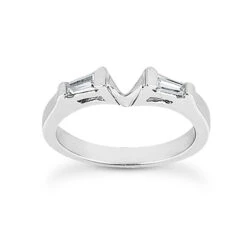 Thin Diamond Platinum Engagement Wedding Band 0.16ct