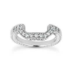 Thin Diamond Platinum Engagement Wedding Ring 0.26ct
