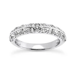 Thin Diamond Platinum Engagement Wedding Ring 0.63ct