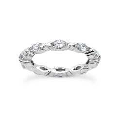 Thin Diamond Platinum Eternity Band 1.50ct