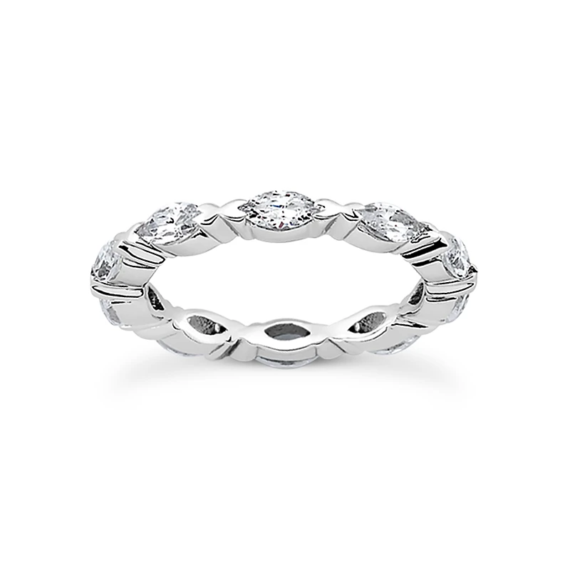 Thin Diamond Platinum Eternity Band 1.50ct 3 Thin Diamond Platinum Eternity Band 1.50ct