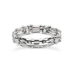 Diamond Platinum Eternity Band 2.96ct