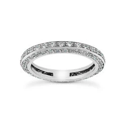Thin Diamond Platinum Eternity Ring 1.01ct