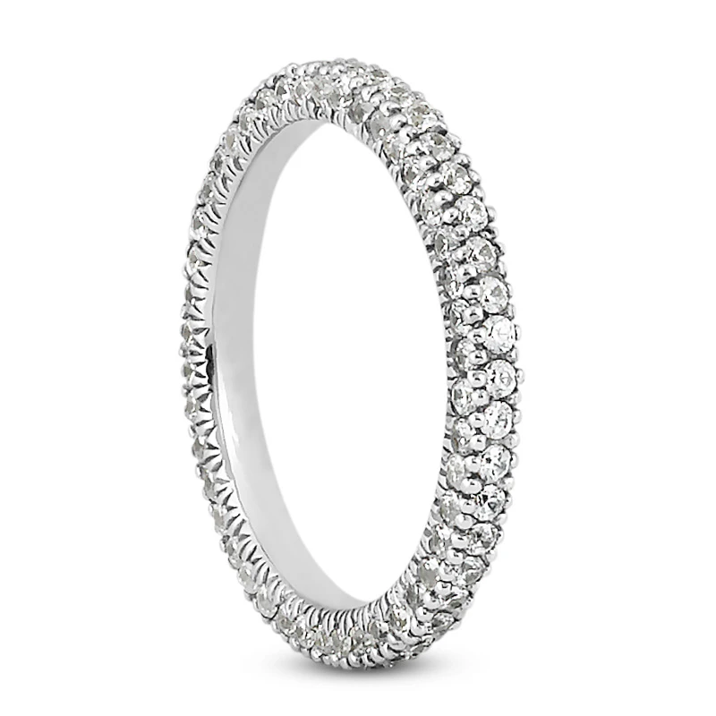 Thin Diamond Platinum Eternity Ring 1.10ct 4 Thin Diamond Platinum Eternity Ring 1.10ct - Image 2