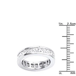 Thin Diamond Platinum Eternity Ring 3.57ct -H'Hen Sale Store diamond platinum eternity ring 357ct p 30417 rulerwh