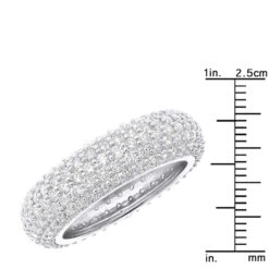 Diamond Platinum Eternity Ring 4.68ct -H'Hen Sale Store diamond platinum eternity ring 468ct p 30548 ruler white