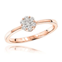 Engagement 14K Yellow Gold Cluster Diamond Promise Ring 22CT 10 Engagement 14K Yellow Gold Cluster Diamond Promise Ring 22CT -H'Hen Sale Store diamond rings 14k pre set diamond engagement ring 27ct p 6446 ro