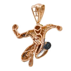 Real White Blue Yellow Diamond Spider-man Pendant 10K Rose Gold 3ct 15 Real White Blue Yellow Diamond Spider-man Pendant 10K Rose Gold 3ct -H'Hen Sale Store diamond spiderman pendant 10k 300ct p 35851 backro
