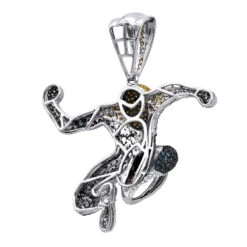 Real White Blue Yellow Diamond Spider-man Pendant 10K Rose Gold 3ct 13 Real White Blue Yellow Diamond Spider-man Pendant 10K Rose Gold 3ct -H'Hen Sale Store diamond spiderman pendant 10k 300ct p 35851 backwh