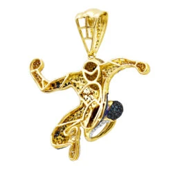 Real White Blue Yellow Diamond Spider-man Pendant 10K Rose Gold 3ct 14 Real White Blue Yellow Diamond Spider-man Pendant 10K Rose Gold 3ct -H'Hen Sale Store diamond spiderman pendant 10k 300ct p 35851 backye