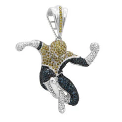 Real White Blue Yellow Diamond Spider-man Pendant 10K Rose Gold 3ct 12 Real White Blue Yellow Diamond Spider-man Pendant 10K Rose Gold 3ct -H'Hen Sale Store diamond spiderman pendant 10k 300ct p 35851 wh