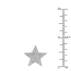 Large Diamond Star Earrings 0.20ct Sterling Silver -H'Hen Sale Store diamond star earrings 020ct sterling silver p 47922 rulerwh