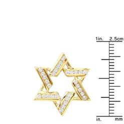 Diamond Star Of David Pendant 0.45ct 14K Yellow Gold -H'Hen Sale Store diamond star of david necklace 045ct 14k gold p 26567 rulerye