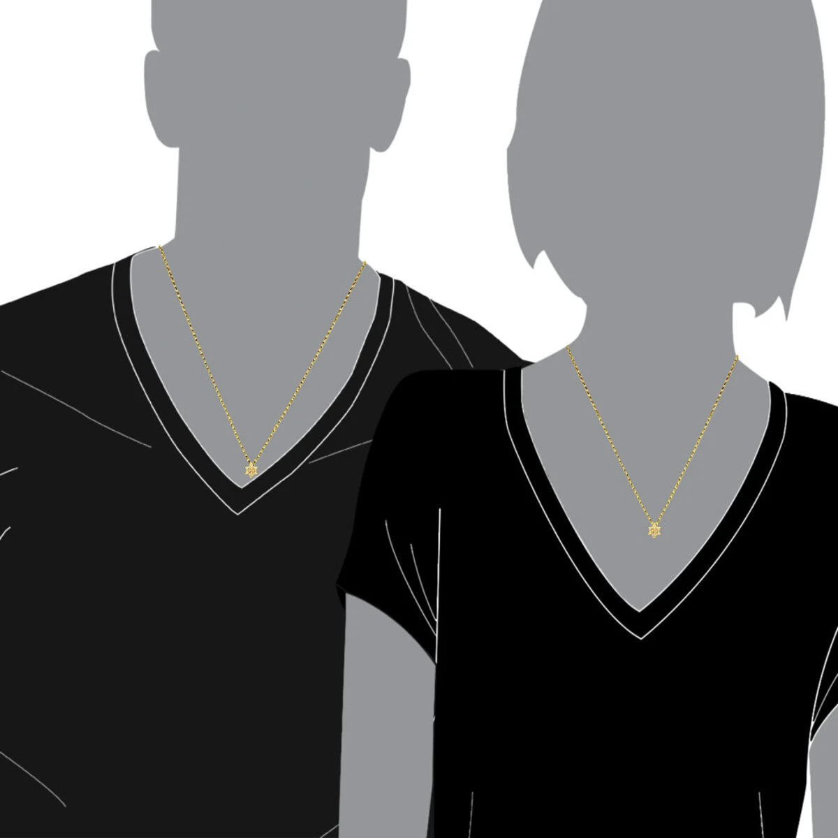 14K Yellow Gold & Diamond Jewish Star Of David Pendant 0.05ct 9 14K Yellow Gold & Diamond Jewish Star Of David Pendant 0.05ct - Image 7