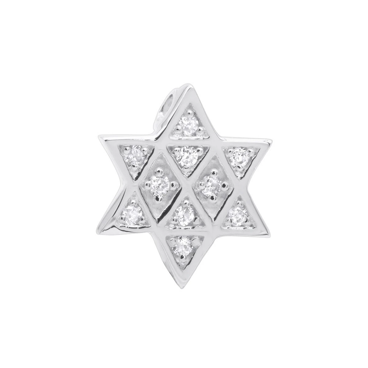 14K Yellow Gold & Diamond Jewish Star Of David Pendant 0.05ct 4 14K Yellow Gold & Diamond Jewish Star Of David Pendant 0.05ct - Image 2