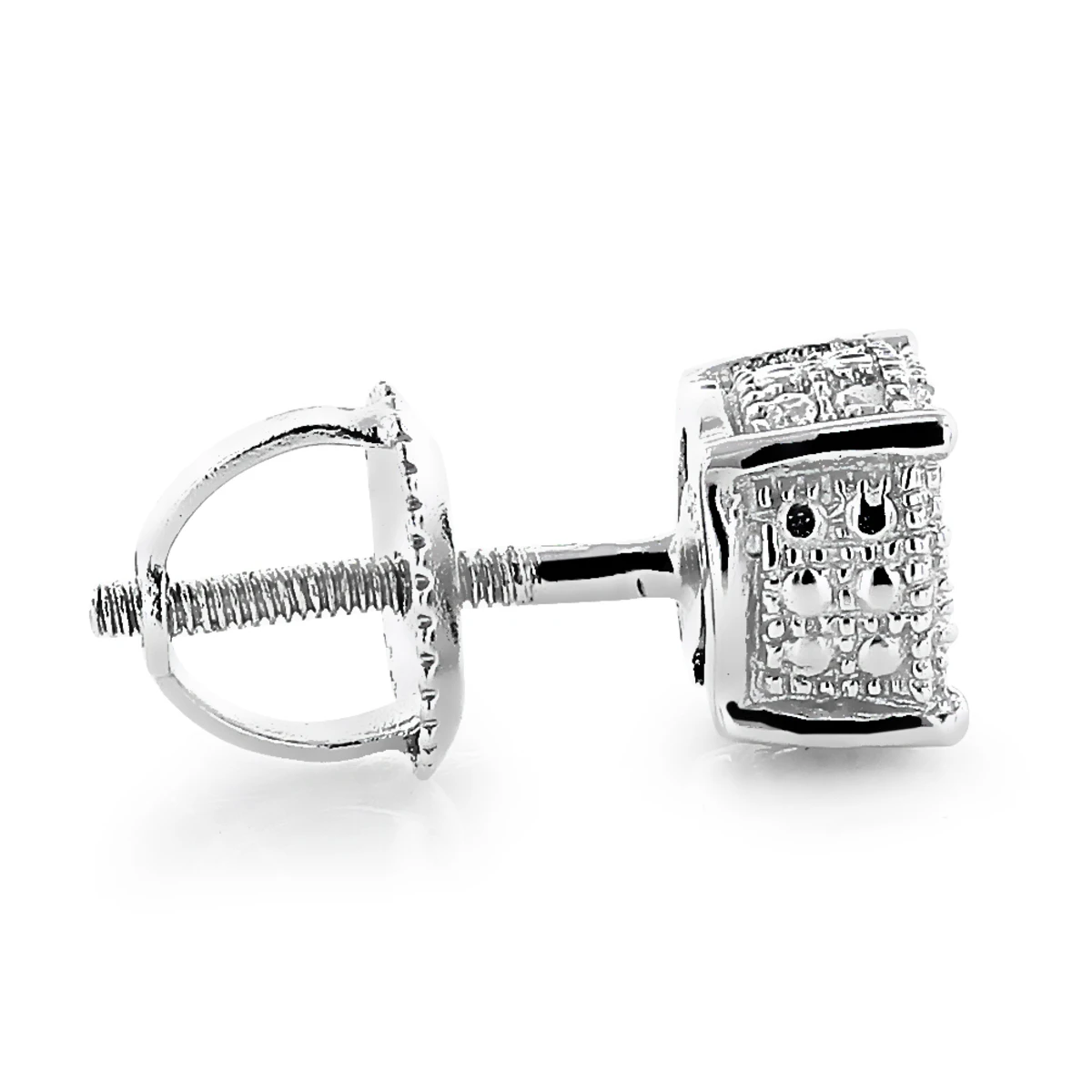 Diamond Stud Earrings 0.25ct Sterling Silver 4 Diamond Stud Earrings 0.25ct Sterling Silver - Image 2