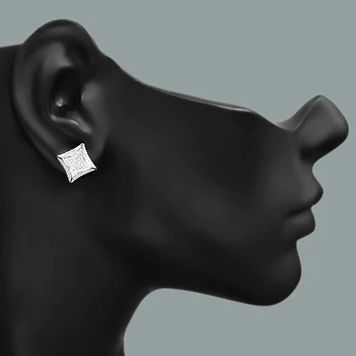 Diamond Stud Earrings In Sterling Silver 0.33ct 5 Diamond Stud Earrings In Sterling Silver 0.33ct - Image 3