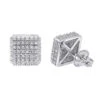 Pave Diamond Stud Earrings Under 300 - 10K White Gold Square Studs 0.33ct 1 Pave Diamond Stud Earrings Under 300 - 10K White Gold Square Studs 0.33ct -H'Hen Sale Store diamond stud earrings under 300 10k gold studs 029ct wh