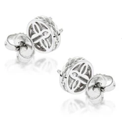 Diamond Studs 14K White Gold Cluster Diamond Stud Earrings .82ct -H'Hen Sale Store diamond studs 14k cluster diamond stud earrings 82ct p 6935 backwh