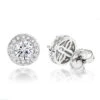 Diamond Studs 14K White Gold Cluster Diamond Stud Earrings .82ct -H'Hen Sale Store diamond studs 14k cluster diamond stud earrings 82ct p 6935 wh