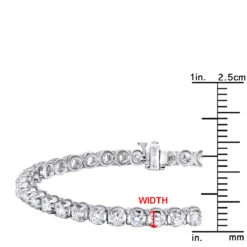 Diamond Tennis Bracelet 5.50ct - 14K White Gold Round Prong 13 Diamond Tennis Bracelet 5.50ct - 14K White Gold Round Prong -H'Hen Sale Store diamond tennis bracelet 550ct 14k round prong p 22420 rulerwh