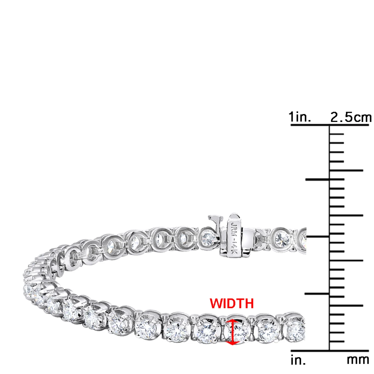 Diamond Tennis Bracelet 5.50ct - 14K White Gold Round Prong 8 Diamond Tennis Bracelet 5.50ct - 14K White Gold Round Prong - Image 6