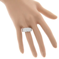 Diamond Wedding Bands 14K White Gold Designer Diamond Band 1.59ct -H'Hen Sale Store diamond wedding bands 14k designer diamond band 159ct p 6516 bodwh