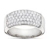 Diamond Wedding Bands 14K White Gold Designer Diamond Band 1.59ct