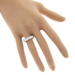 2 Carat Princess Cut Invisible Set Diamond 14K White Gold Wedding Band -H'Hen Sale Store diamond wedding rings 14k diamond wedding band 186 p 7038 bodwh