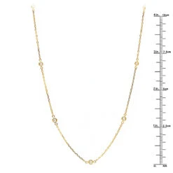 Diamonds By The Yard Ladies Necklace With Diamonds Solid 14K Yellow Gold 0.25ct -H'Hen Sale Store diamonds by the yard ladies necklace with diamonds solid 14k gold 025ct rulerye