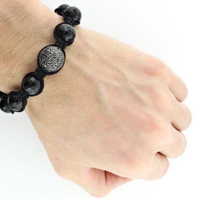 Disco Ball Black Diamond Bracelet 5.50ct 14K Black Plated Gold 5 Disco Ball Black Diamond Bracelet 5.50ct 14K Black Plated Gold - Image 3
