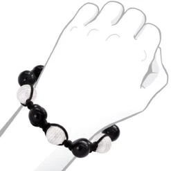 Disco Ball Sterling Silver And Diamond Bracelet For Men And Women 1 Carat -H'Hen Sale Store disco ball sterling silver and diamond bracelet 100ct p 48026 bod