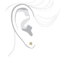 Discounted Diamond Earrings Cubes 10K Yellow Gold Studs For Men & Women 1/3ct -H'Hen Sale Store discount diamond earrings studs in 10k gold 12ct bodye