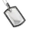 Engravable Small 14K White Gold Black Diamond Dog Tag Pendant .80ct 1 Engravable Small 14K White Gold Black Diamond Dog Tag Pendant .80ct -H'Hen Sale Store dog tag jewelry 14k black diamond dog tag pendant 80ct p 7168 wh