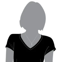 18K White Gold Double Cluster Diamond Pendant 0.49ct By Luccello -H'Hen Sale Store double cluster diamond pendant 049ct 18k luccello jewelry bodwh